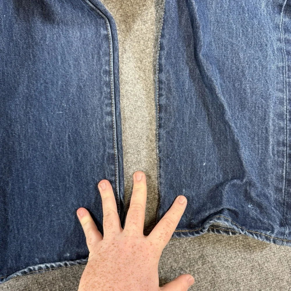 Levis 501 Jeans Mens 38x32 Blue Denim Straight Button Fly Medium Wash‎